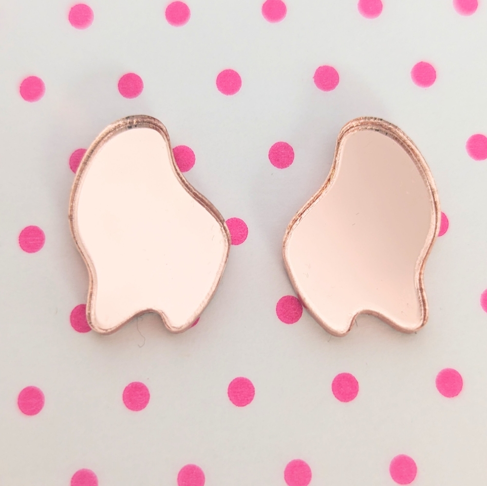 Mirror Drip Studs | Hypoallergenic - Picture 14 of 16